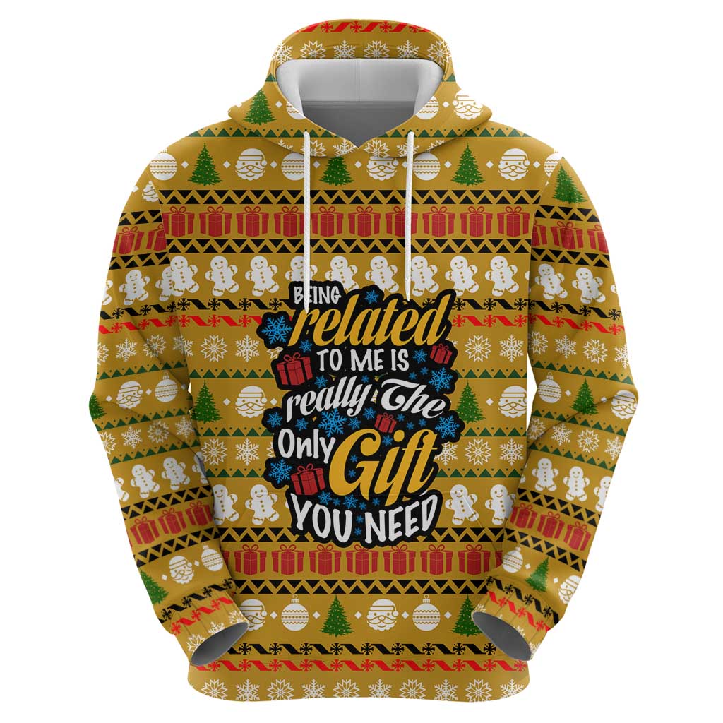 The Only Gift You Need Christmas Hoodie Xmas Holiday Patterns - Wonder Print Shop