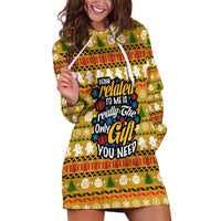 The Only Gift You Need Christmas Hoodie Dress Xmas Holiday Patterns - Wonder Print Shop