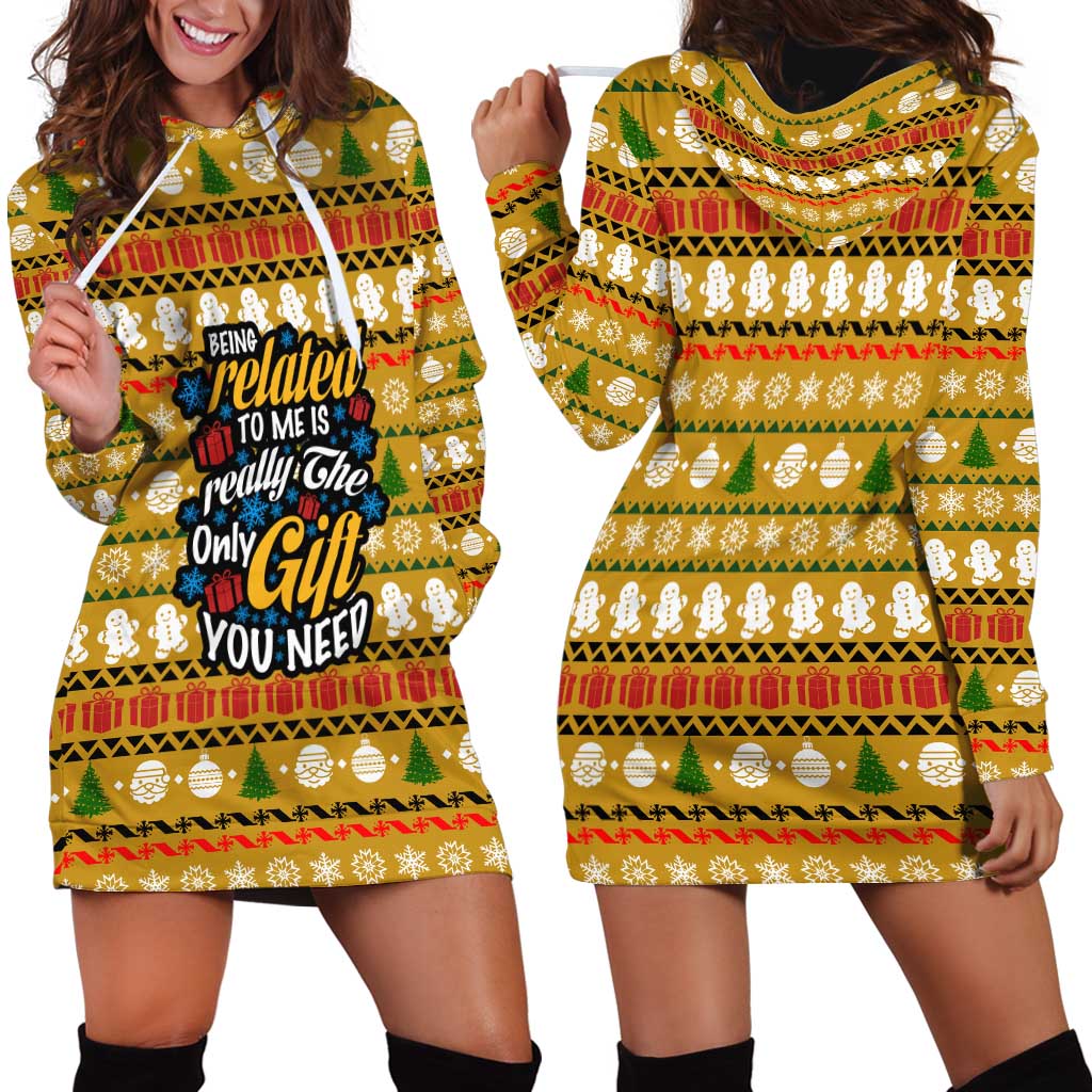 The Only Gift You Need Christmas Hoodie Dress Xmas Holiday Patterns - Wonder Print Shop