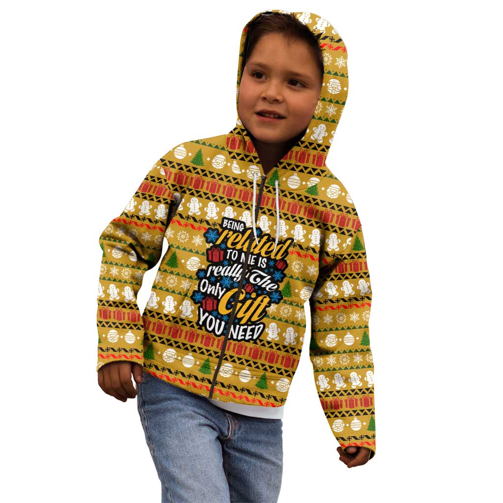 The Only Gift You Need Christmas Kid Hoodie Xmas Holiday Patterns - Wonder Print Shop