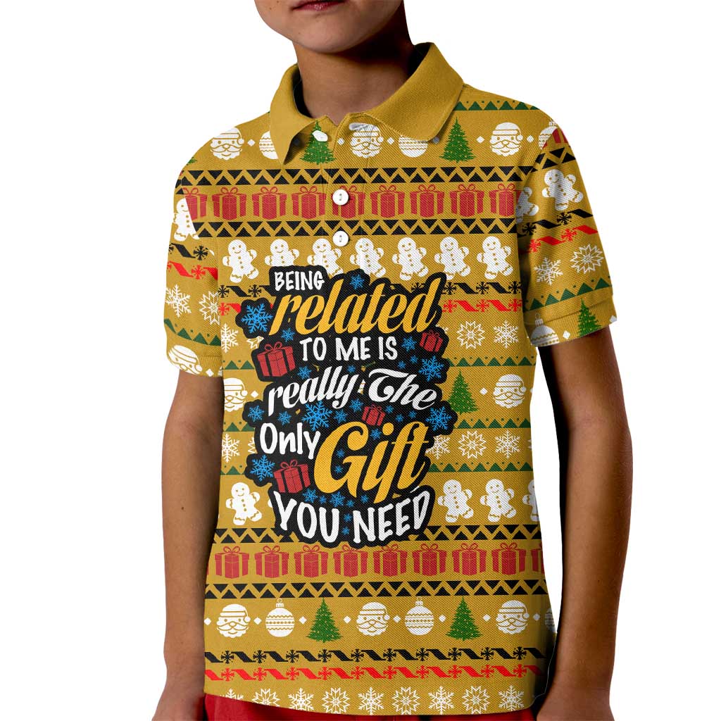 The Only Gift You Need Christmas Kid Polo Shirt Xmas Holiday Patterns - Wonder Print Shop