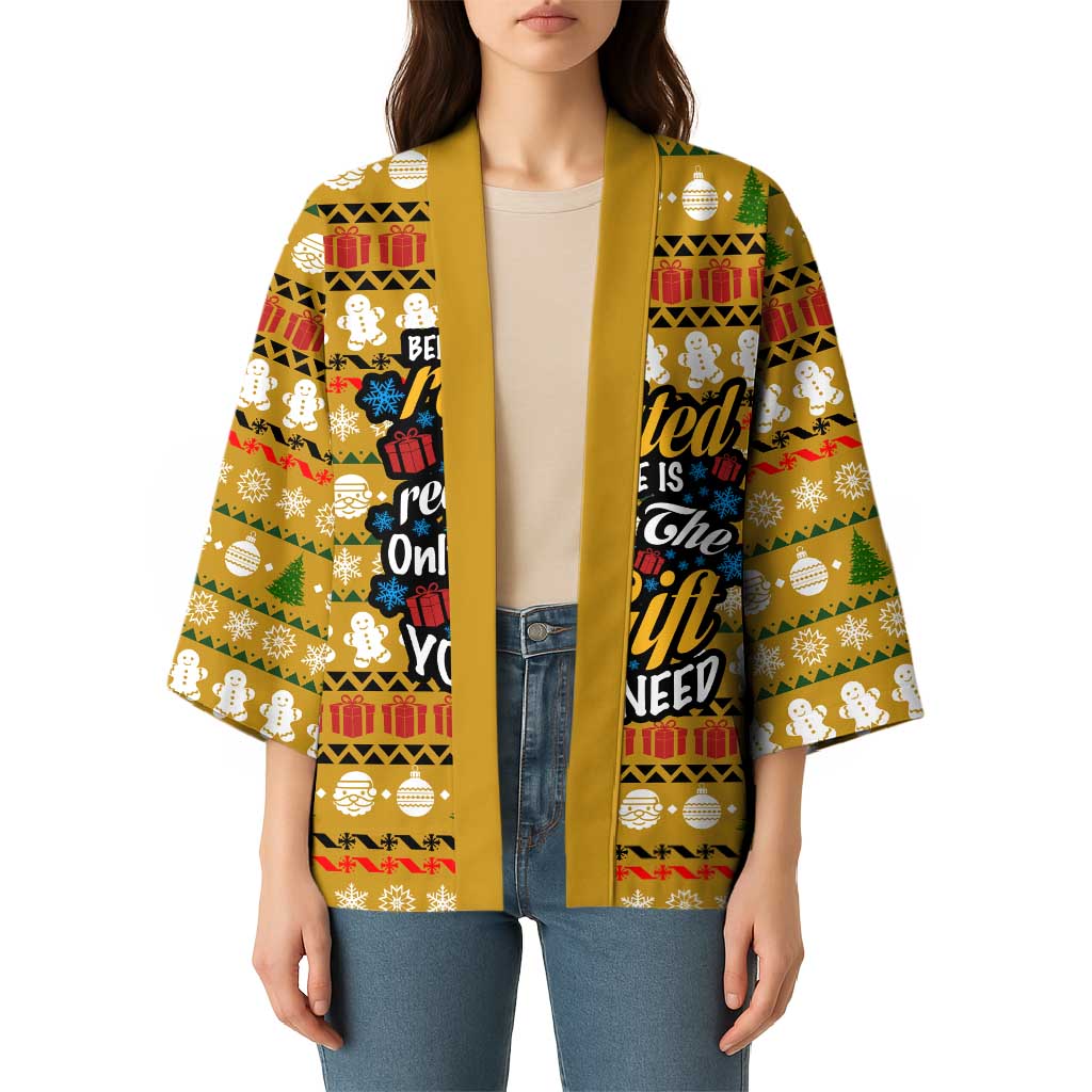 The Only Gift You Need Christmas Kimono Xmas Holiday Patterns - undefined