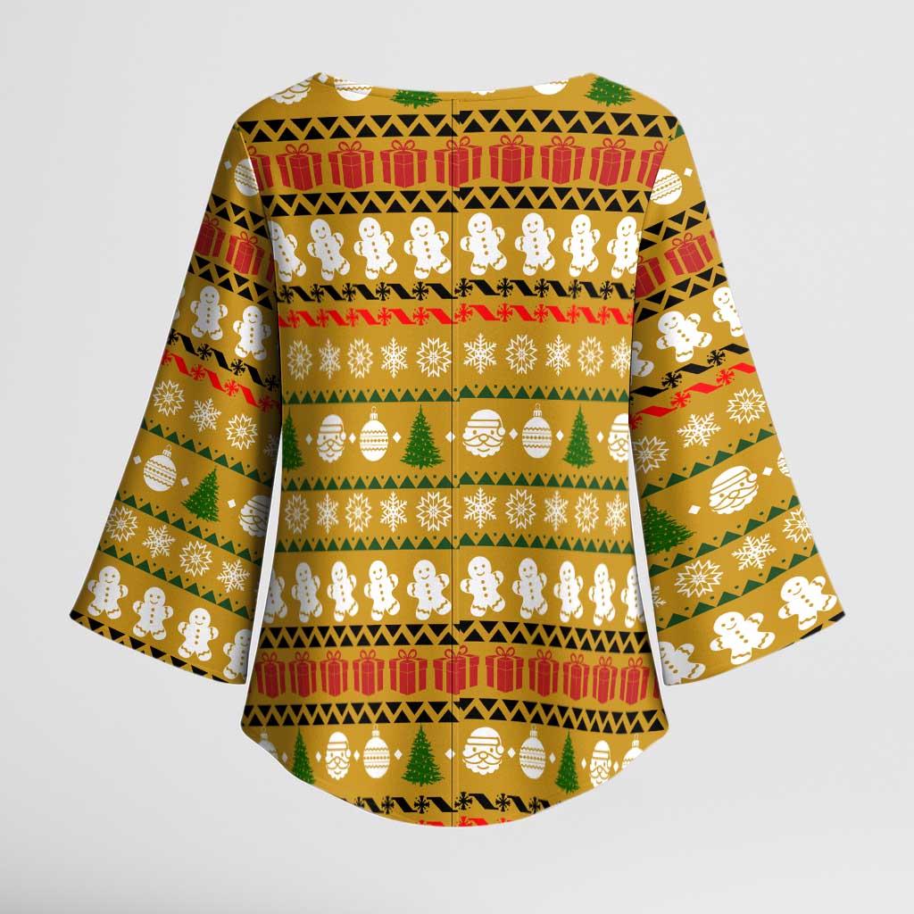 The Only Gift You Need Christmas Kimono Sleeve Blouse Xmas Holiday Patterns - Wonder Print Shop