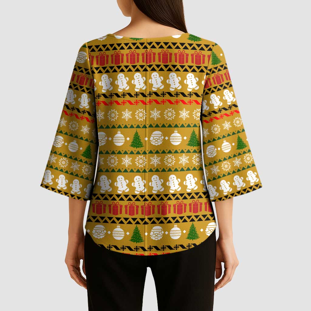 The Only Gift You Need Christmas Kimono Sleeve Blouse Xmas Holiday Patterns - Wonder Print Shop