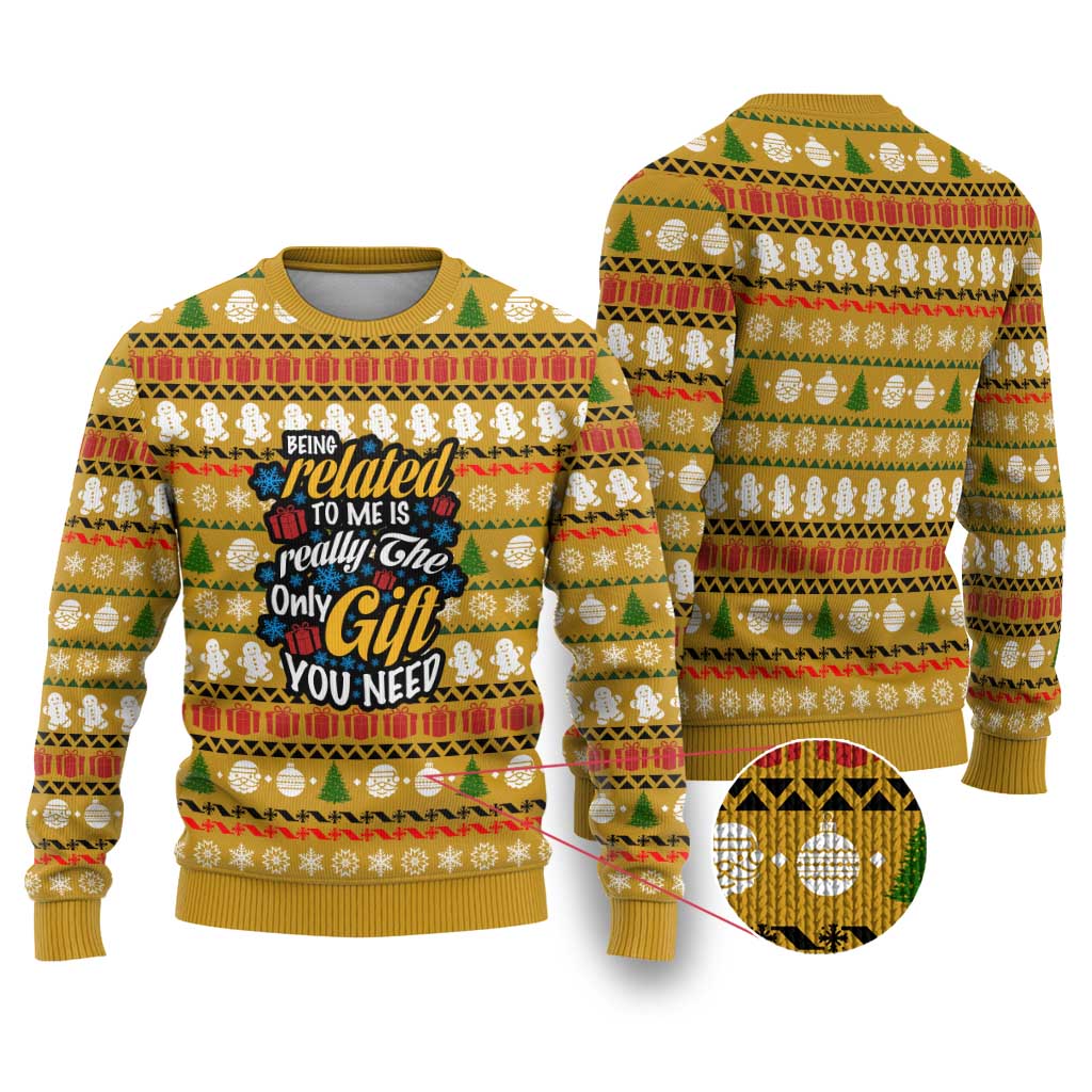 The Only Gift You Need Christmas Ugly Christmas Sweater Xmas Holiday Patterns - Wonder Print Shop