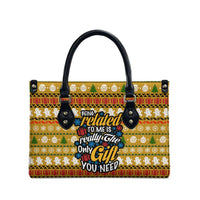 The Only Gift You Need Christmas Leather Bag Xmas Holiday Patterns - Wonder Print Shop