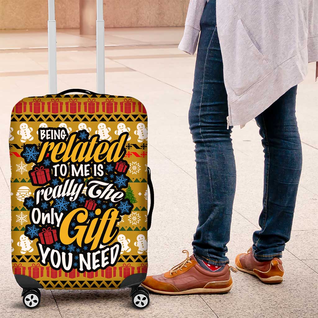 The Only Gift You Need Christmas Luggage Cover Xmas Holiday Patterns - Wonder Print Shop