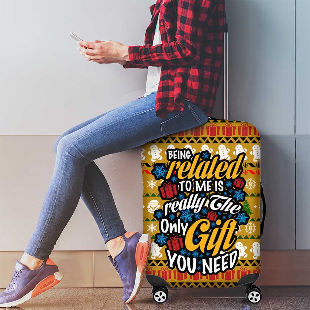 The Only Gift You Need Christmas Luggage Cover Xmas Holiday Patterns - Wonder Print Shop