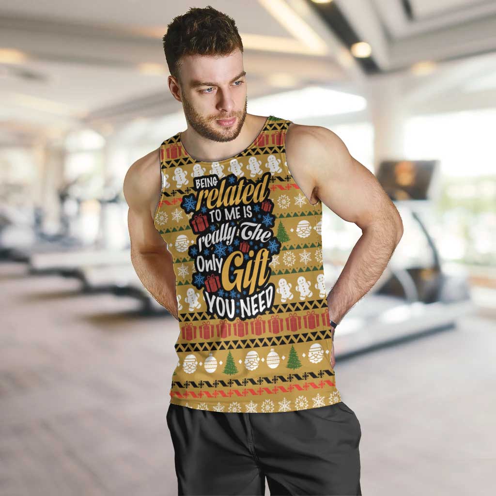 The Only Gift You Need Christmas Men Tank Top Xmas Holiday Patterns - Wonder Print Shop