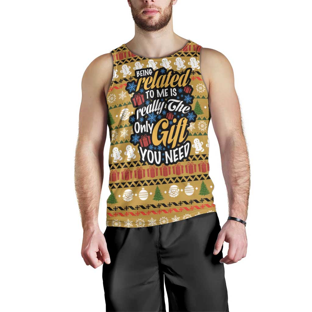 The Only Gift You Need Christmas Men Tank Top Xmas Holiday Patterns - Wonder Print Shop