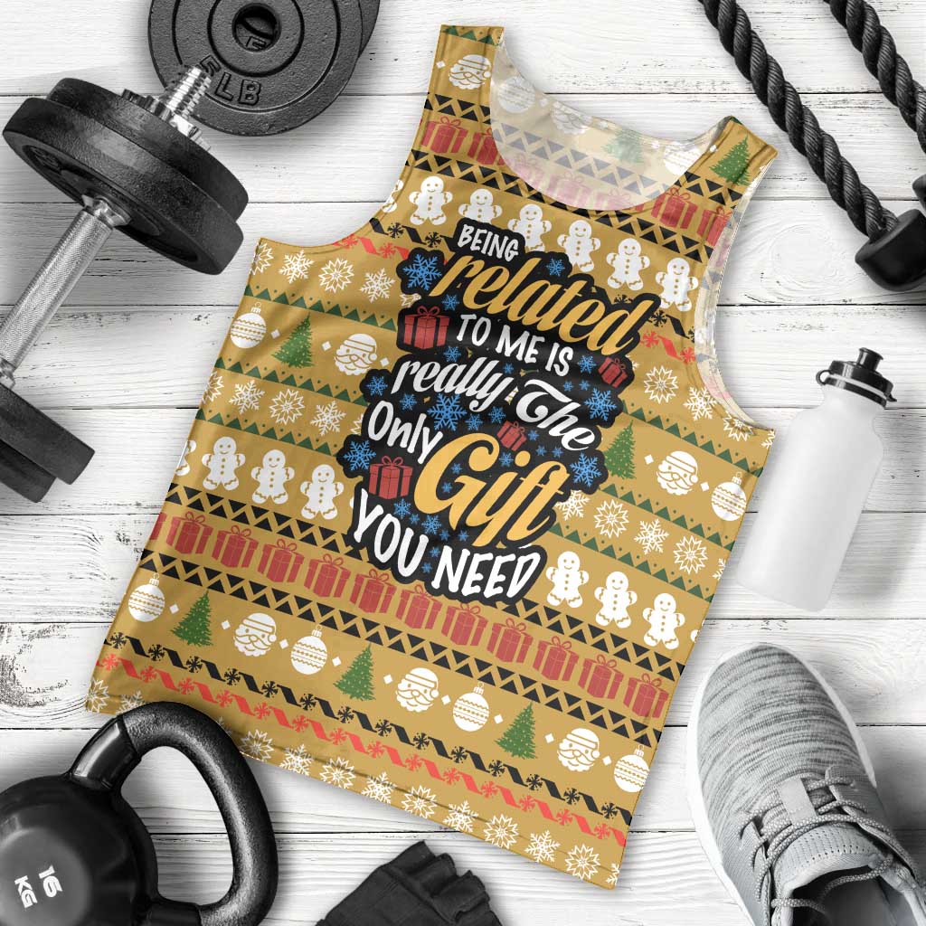 The Only Gift You Need Christmas Men Tank Top Xmas Holiday Patterns - Wonder Print Shop