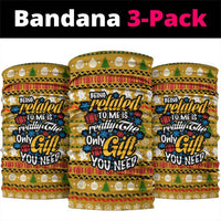 The Only Gift You Need Christmas Neck Gaiter Xmas Holiday Patterns - Wonder Print Shop