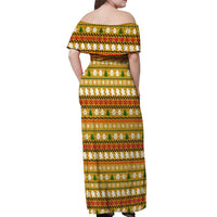 The Only Gift You Need Christmas Off Shoulder Maxi Dress Xmas Holiday Patterns - Wonder Print Shop