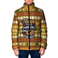 The Only Gift You Need Christmas Padded Jacket Xmas Holiday Patterns - Wonder Print Shop