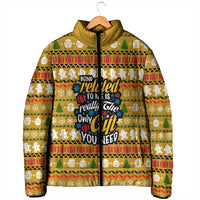 The Only Gift You Need Christmas Padded Jacket Xmas Holiday Patterns - Wonder Print Shop