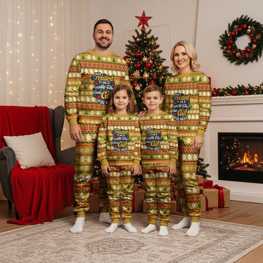 The Only Gift You Need Christmas Pajama Set Xmas Holiday Patterns - Wonder Print Shop