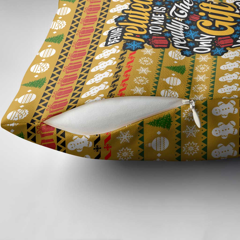 The Only Gift You Need Christmas Pillow Cover Xmas Holiday Patterns - Wonder Print Shop
