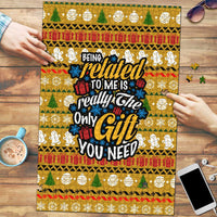The Only Gift You Need Christmas Puzzle Xmas Holiday Patterns - Wonder Print Shop