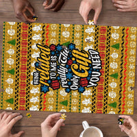 The Only Gift You Need Christmas Puzzle Xmas Holiday Patterns - Wonder Print Shop