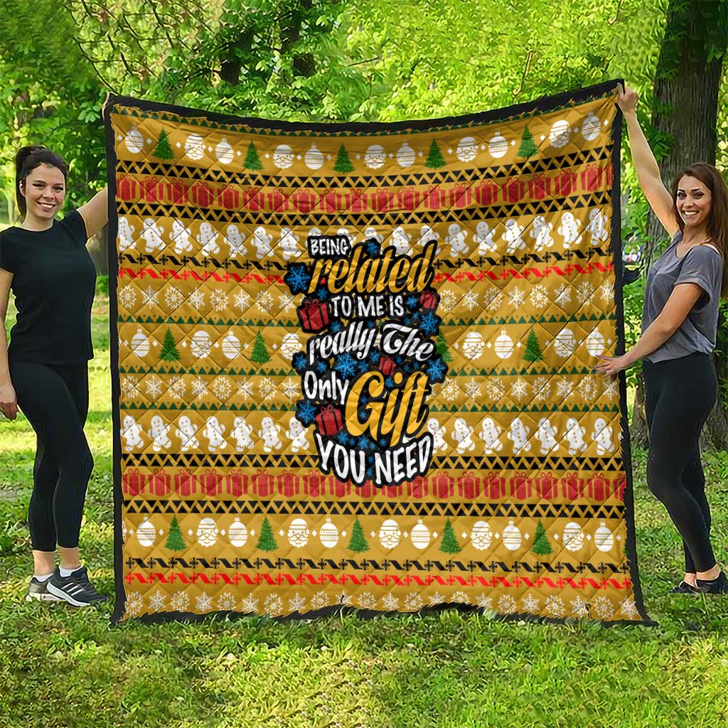 The Only Gift You Need Christmas Quilt Xmas Holiday Patterns - Wonder Print Shop