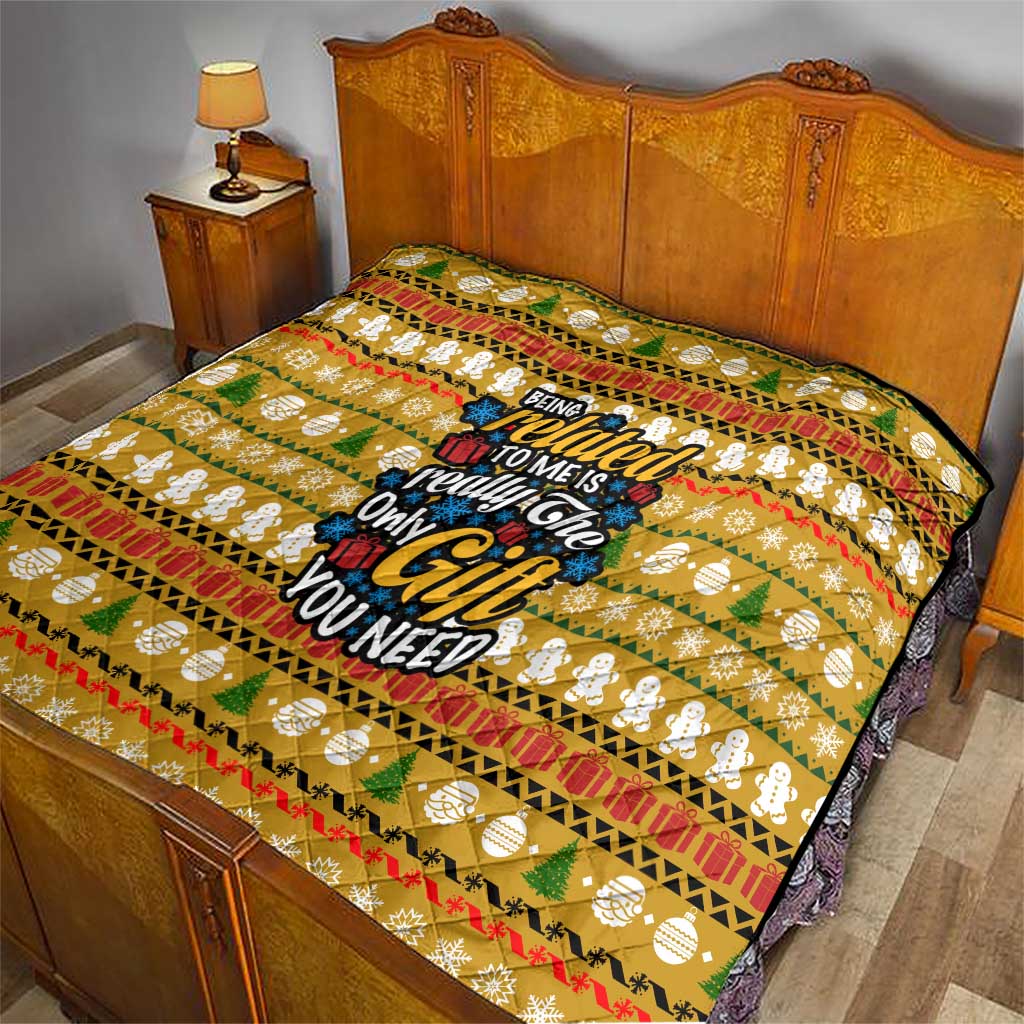 The Only Gift You Need Christmas Quilt Xmas Holiday Patterns - Wonder Print Shop