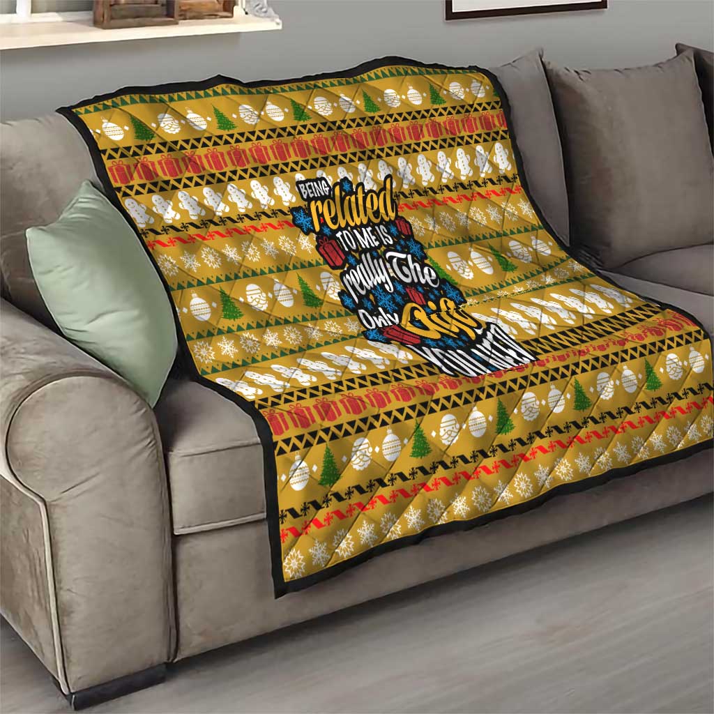 The Only Gift You Need Christmas Quilt Xmas Holiday Patterns - Wonder Print Shop