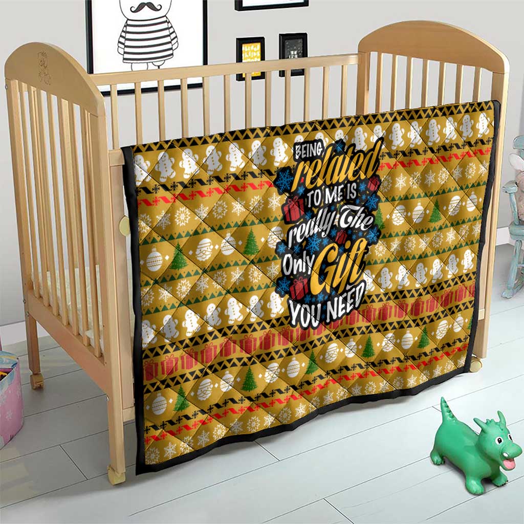 The Only Gift You Need Christmas Quilt Xmas Holiday Patterns - Wonder Print Shop