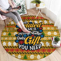 The Only Gift You Need Christmas Round Carpet Xmas Holiday Patterns - Wonder Print Shop