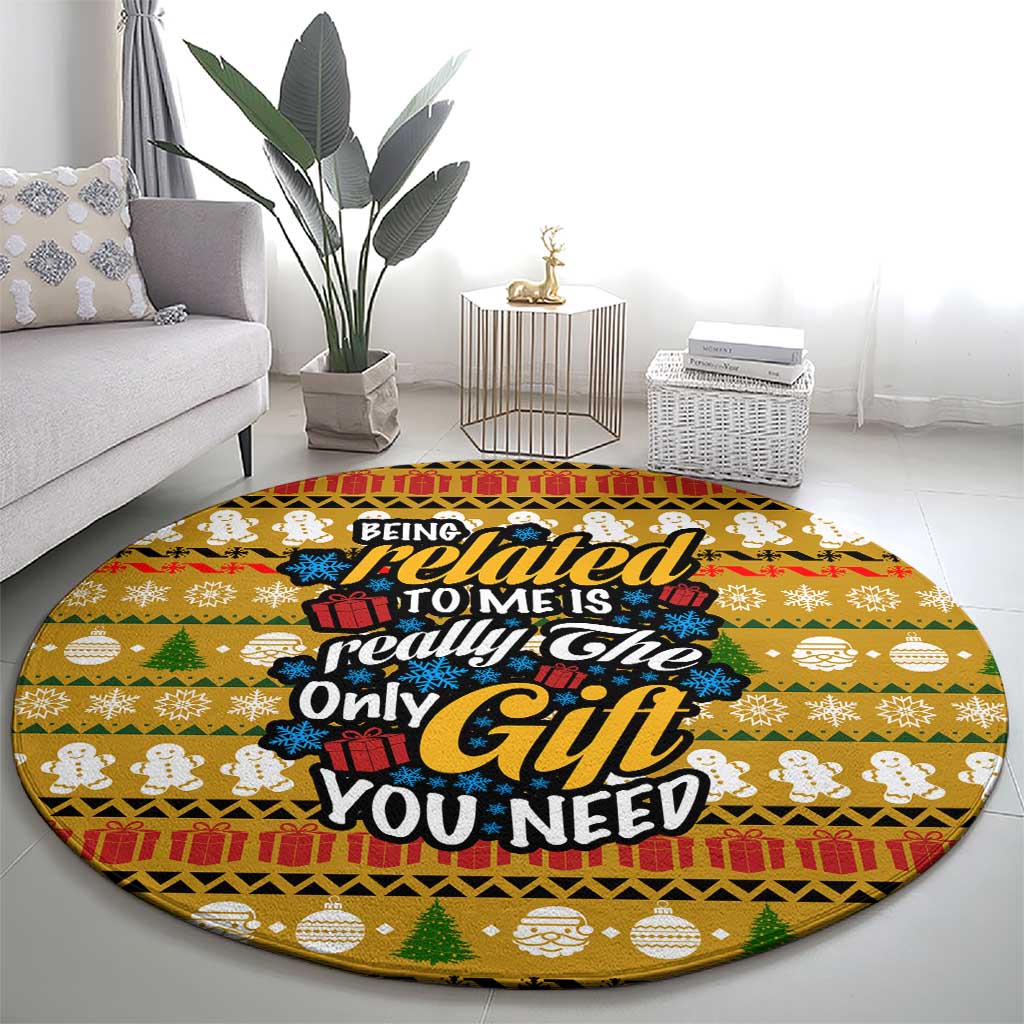 The Only Gift You Need Christmas Round Carpet Xmas Holiday Patterns - Wonder Print Shop