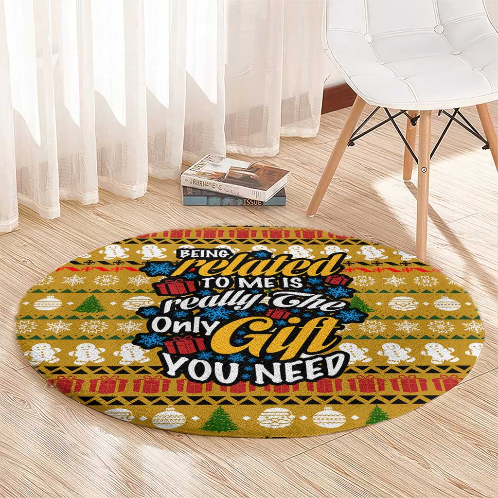 The Only Gift You Need Christmas Round Carpet Xmas Holiday Patterns - Wonder Print Shop