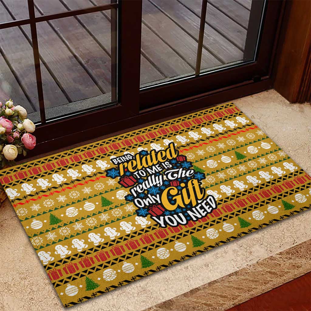 The Only Gift You Need Christmas Rubber Doormat Xmas Holiday Patterns - Wonder Print Shop