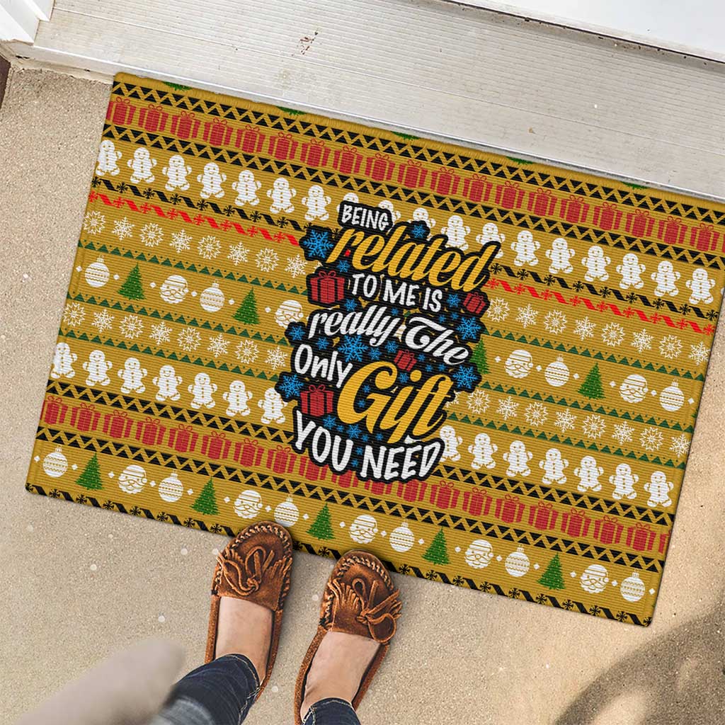 The Only Gift You Need Christmas Rubber Doormat Xmas Holiday Patterns - Wonder Print Shop