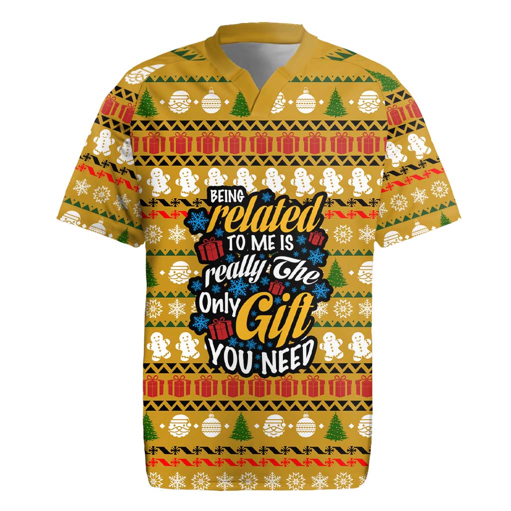 The Only Gift You Need Christmas Rugby Jersey Xmas Holiday Patterns - Wonder Print Shop