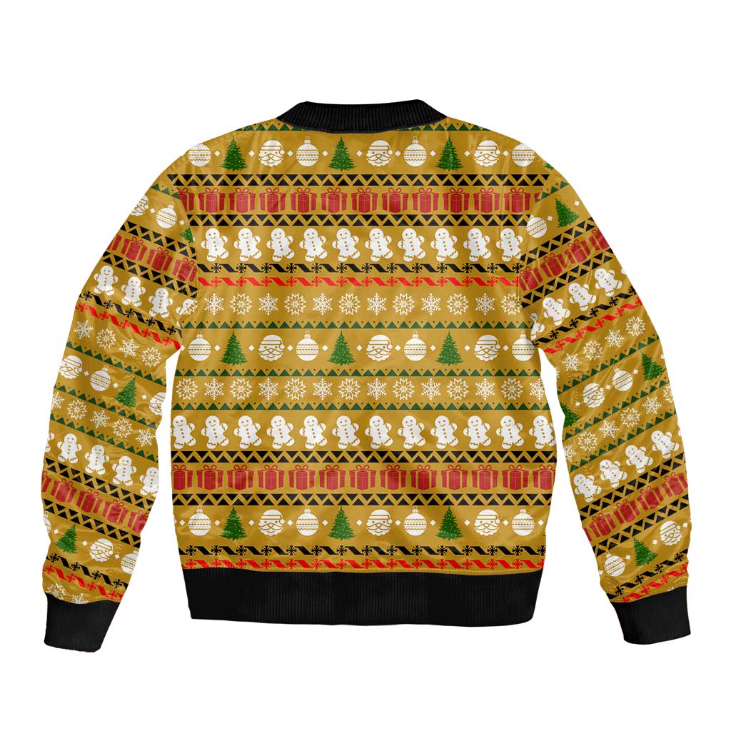 The Only Gift You Need Christmas Sleeve Zip Bomber Jacket Xmas Holiday Patterns - Wonder Print Shop