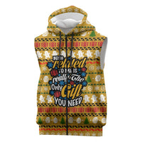 The Only Gift You Need Christmas Sleeveless Zip Hoodie Xmas Holiday Patterns - Wonder Print Shop