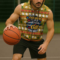 The Only Gift You Need Christmas Sleeveless Zip Hoodie Xmas Holiday Patterns - Wonder Print Shop