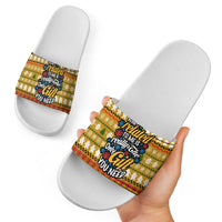 The Only Gift You Need Christmas Slide Sandals Xmas Holiday Patterns - undefined