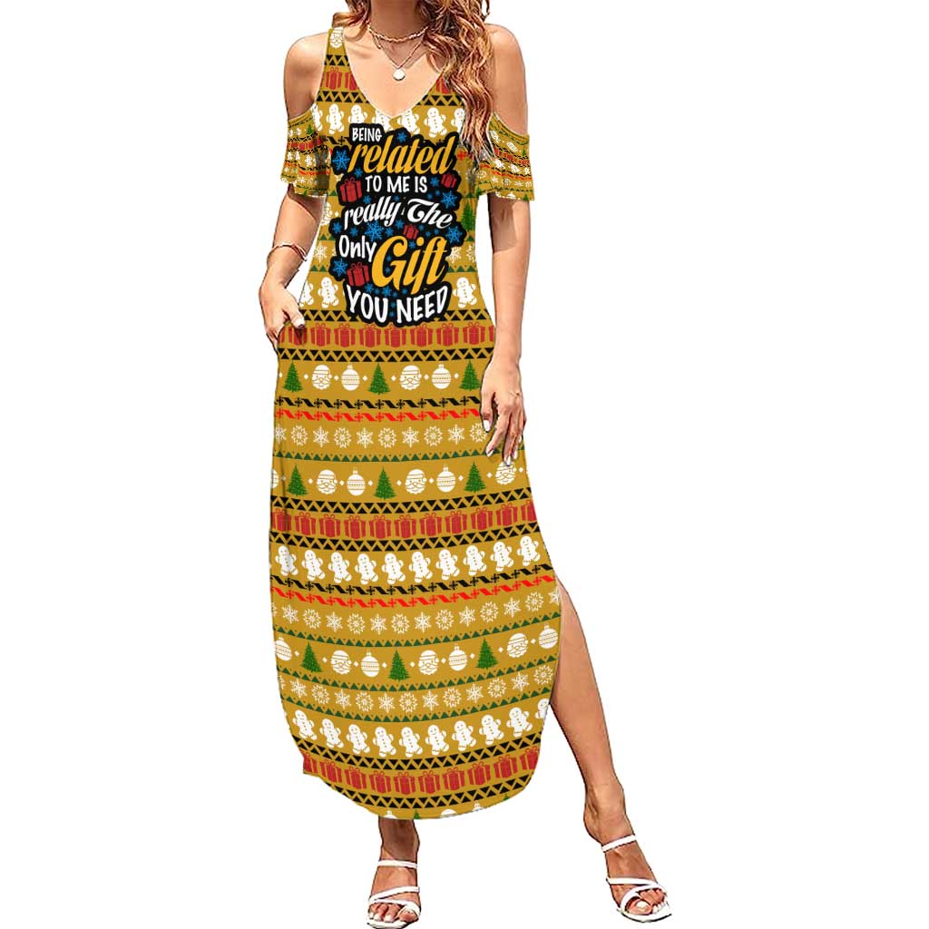 The Only Gift You Need Christmas Summer Maxi Dress Xmas Holiday Patterns - Wonder Print Shop