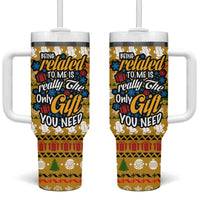 The Only Gift You Need Christmas Tumbler With Handle Xmas Holiday Patterns - Wonder Print Shop