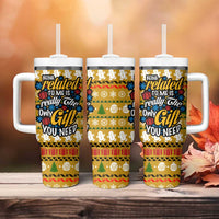The Only Gift You Need Christmas Tumbler With Handle Xmas Holiday Patterns - Wonder Print Shop