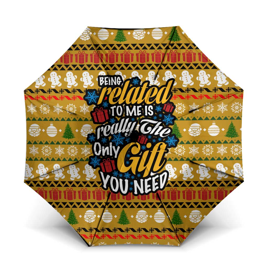 The Only Gift You Need Christmas Umbrella Xmas Holiday Patterns - Wonder Print Shop