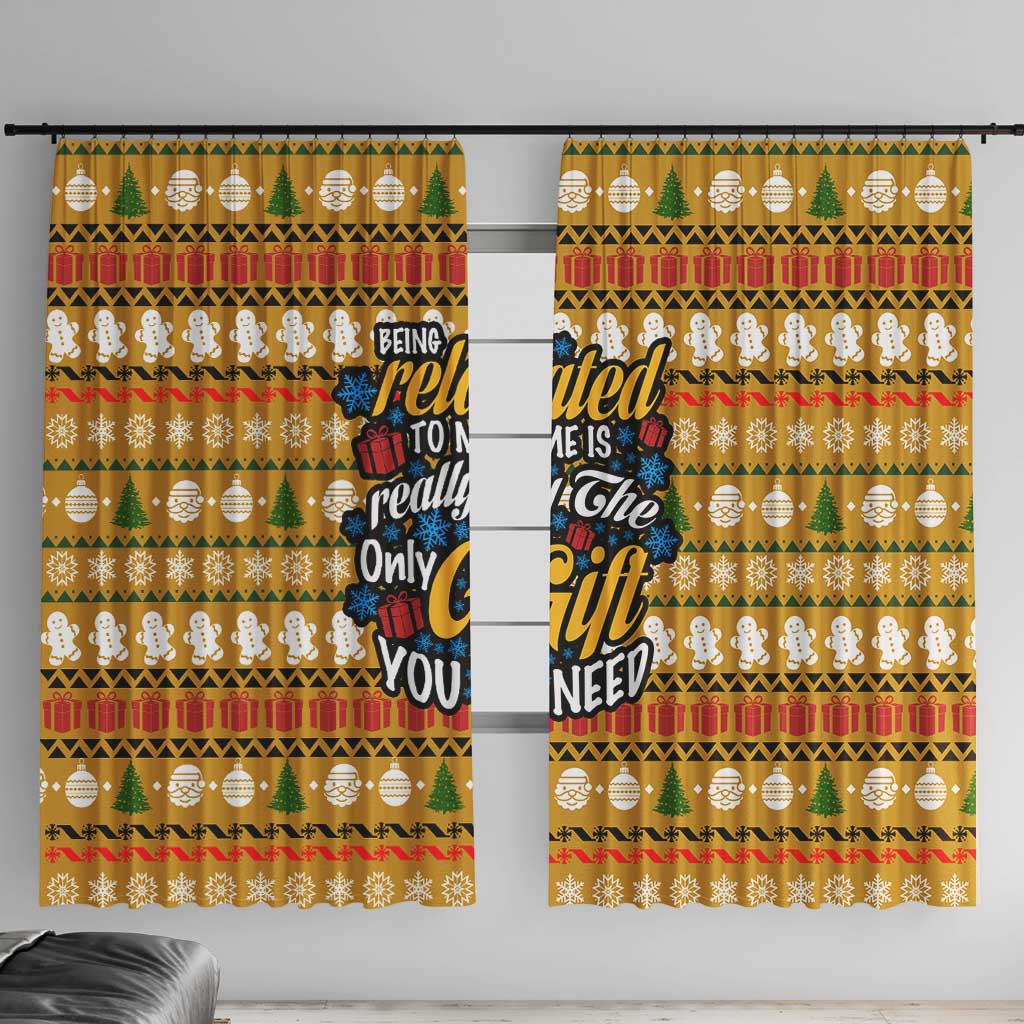 The Only Gift You Need Christmas Window Curtain Xmas Holiday Patterns - Wonder Print Shop