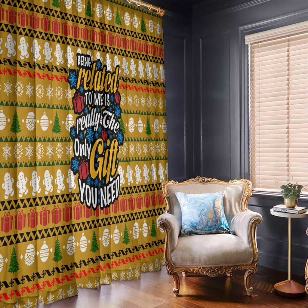 The Only Gift You Need Christmas Window Curtain Xmas Holiday Patterns - Wonder Print Shop