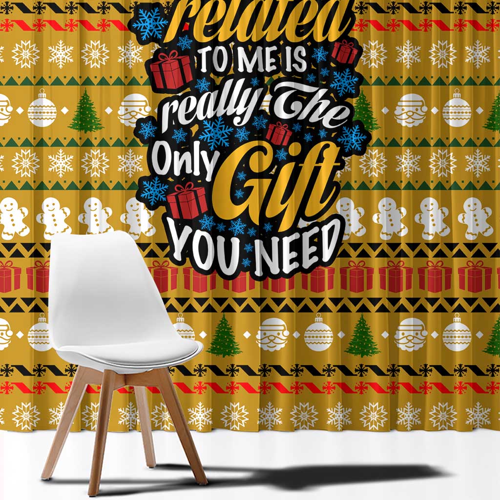 The Only Gift You Need Christmas Window Curtain Xmas Holiday Patterns - Wonder Print Shop