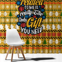 The Only Gift You Need Christmas Window Curtain Xmas Holiday Patterns - Wonder Print Shop