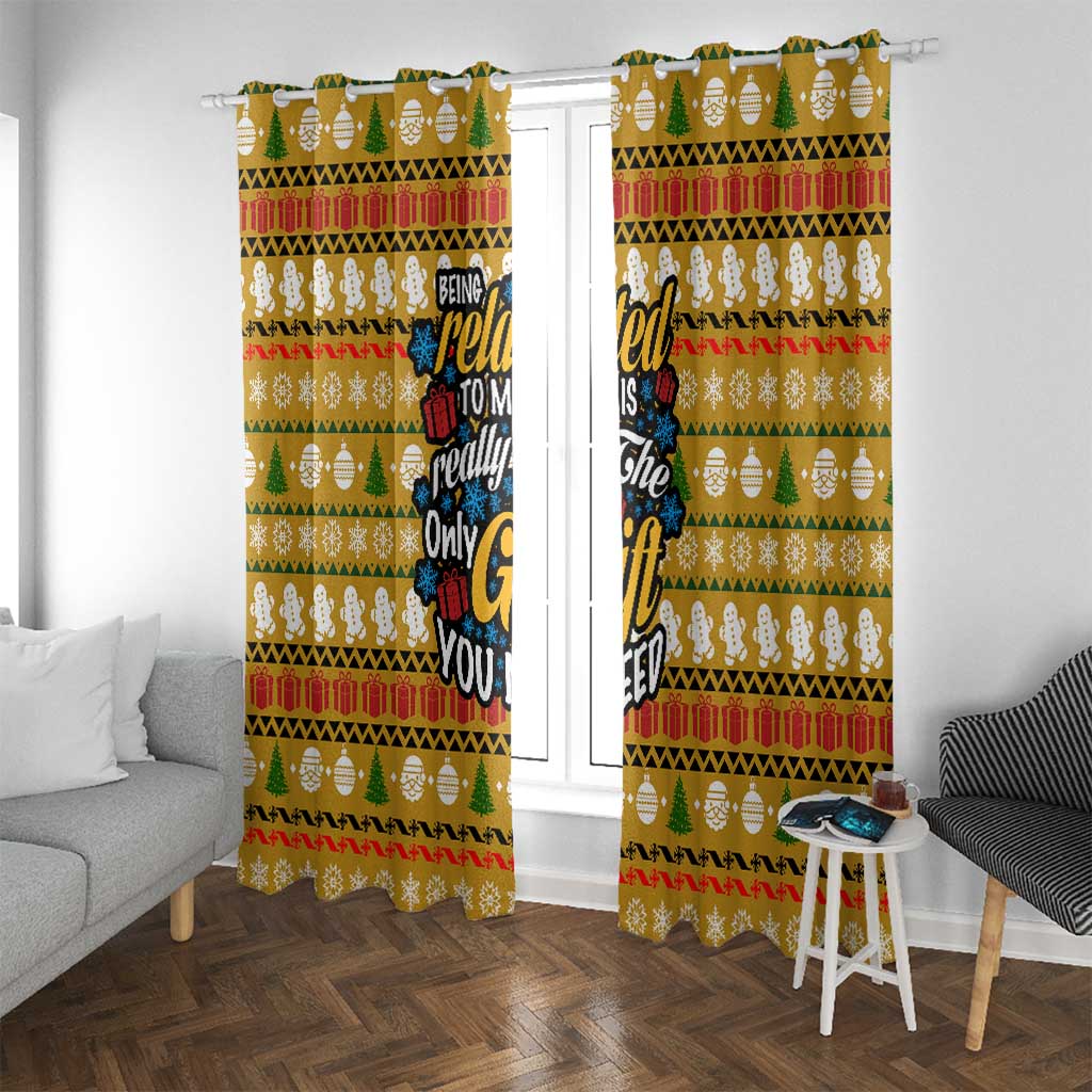 The Only Gift You Need Christmas Window Curtain Xmas Holiday Patterns - Wonder Print Shop