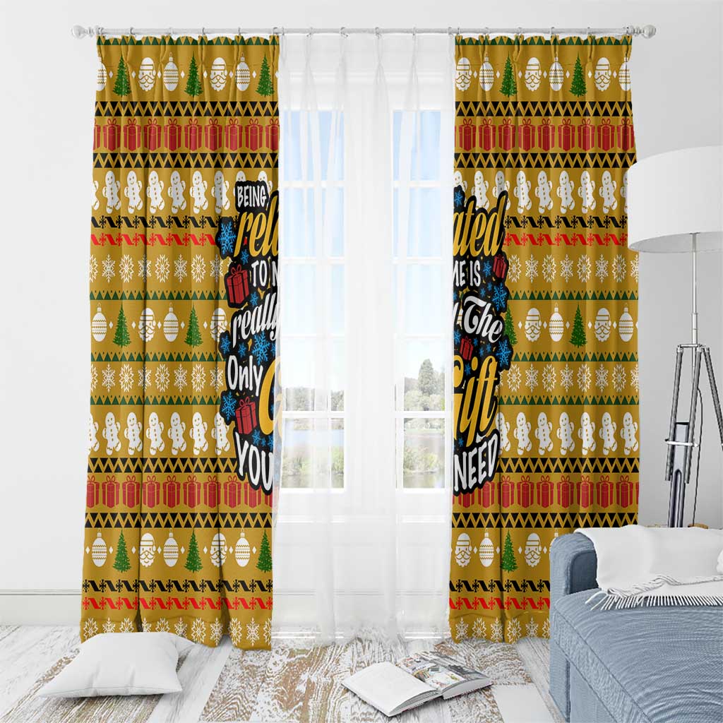 The Only Gift You Need Christmas Window Curtain Xmas Holiday Patterns - Wonder Print Shop