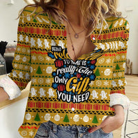 The Only Gift You Need Christmas Women Casual Shirt Xmas Holiday Patterns - Wonder Print Shop