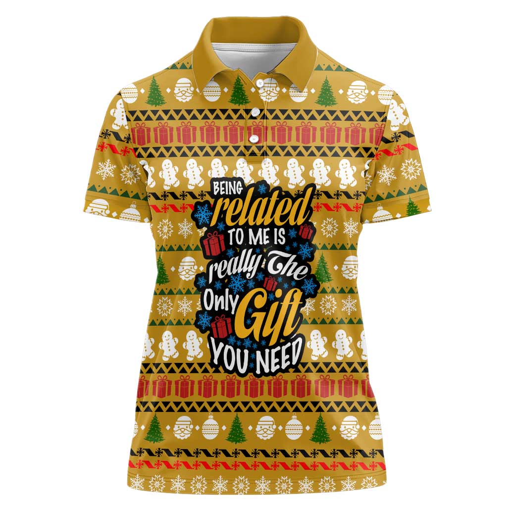 The Only Gift You Need Christmas Women Polo Shirt Xmas Holiday Patterns - Wonder Print Shop