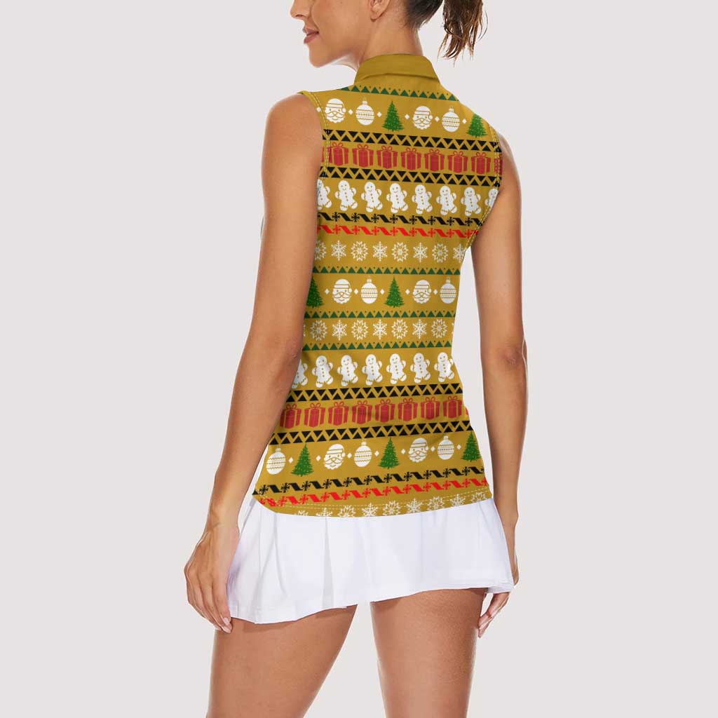 The Only Gift You Need Christmas Women Sleeveless Polo Shirt Xmas Holiday Patterns - Wonder Print Shop